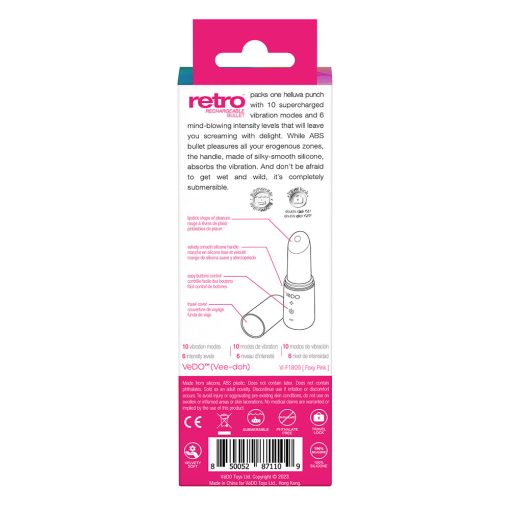 Vedo Retro Rechargeable Bullet Pink - Image 8