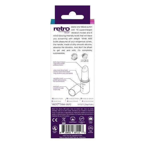 Vedo Retro Rechargeable Bullet Purple - Image 8
