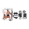 Lux Fetish Bondage Bed Strap And Flogger 4-Piece Kit