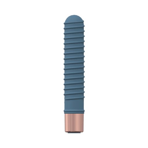 Loveline Poise 10 Speed Mini-Vibe Silicone Rechargeable Waterproof Blue/Grey - Image 2