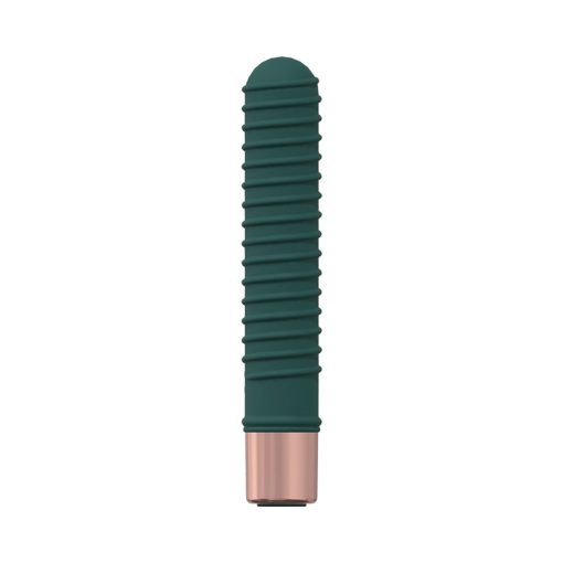 Loveline Poise 10 Speed Mini-Vibe Silicone Rechargeable Waterproof Forest Green - Image 2