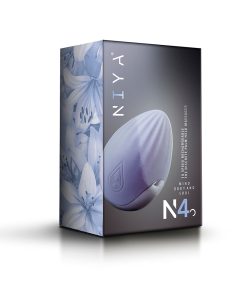 Niya 4 Palm Held Massager Cornflower Rebranded Packaging