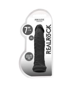 Realrock Skin 6 In. Penis Extender Sleeve Black
