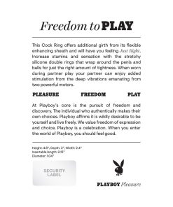 Playboy Just Right Rechargeable Silicone C-Ring
