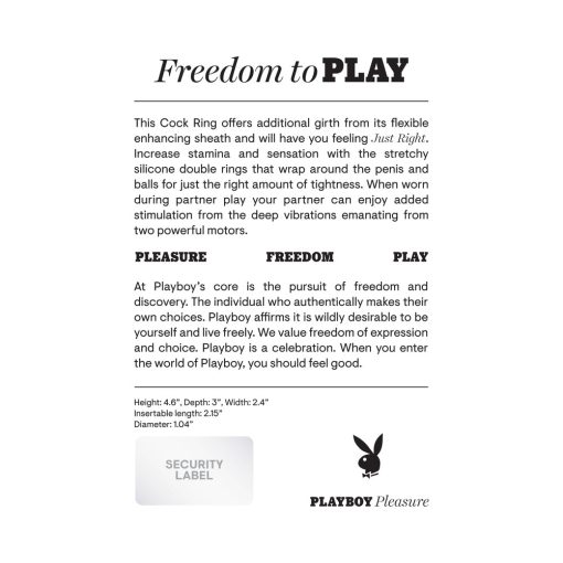 Playboy Just Right Rechargeable Silicone C-Ring - Image 9