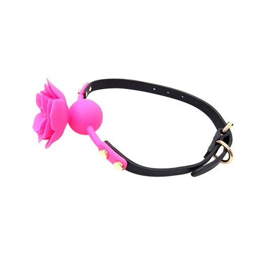 Ple'Sur Flower Ball Gag Breathable Silicone Pink - Image 2