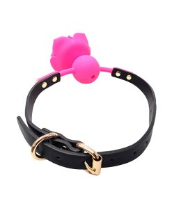 Ple'Sur Flower Ball Gag Breathable Silicone Pink