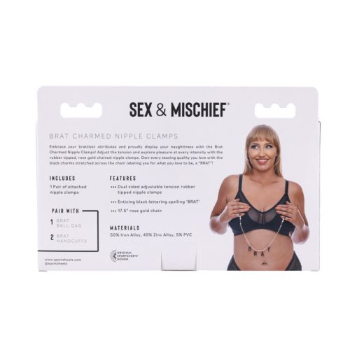 Sportsheets Sex & Mischief Brat Charmed Nipple Clamps - Image 7