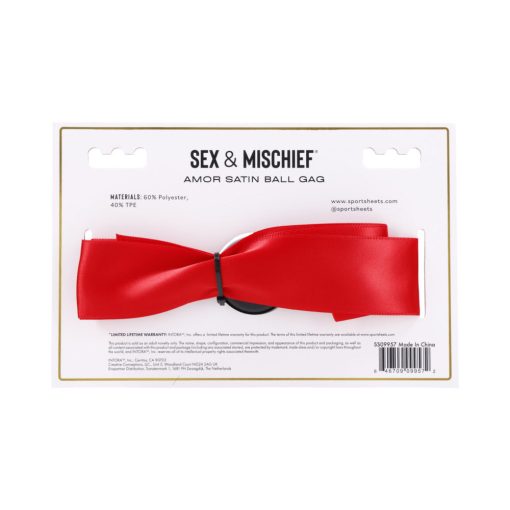 Sportsheets Sex & Mischief Amor Satin Ball Gag - Image 6