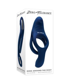 Zero Tolerance Ring Around The Rosy Rechargeable Vibrating Dual C-Ring Silicone Blue
