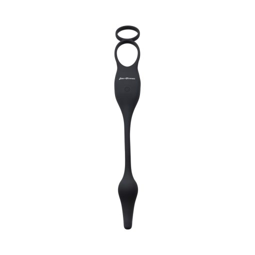 Zero Tolerance Plug & Tug Rechargeable Vibrating C-Ring Combo Silicone Black - Image 2