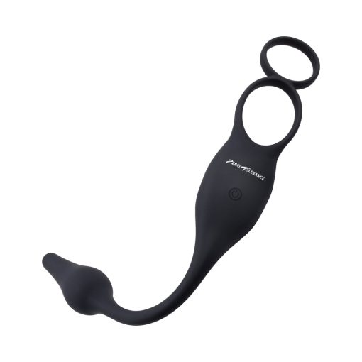 Zero Tolerance Plug & Tug Rechargeable Vibrating C-Ring Combo Silicone Black - Image 4