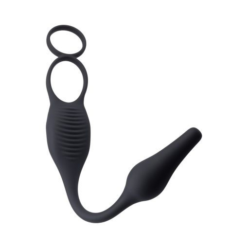 Zero Tolerance Plug & Tug Rechargeable Vibrating C-Ring Combo Silicone Black - Image 5