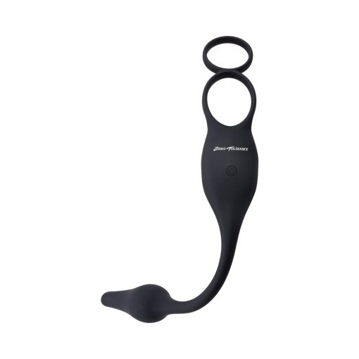 Zero Tolerance Plug & Tug Rechargeable Vibrating C-Ring Combo Silicone Black - Image 6