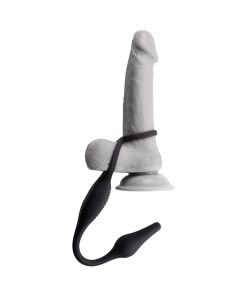 Zero Tolerance Plug & Tug Rechargeable Vibrating C-Ring Combo Silicone Black