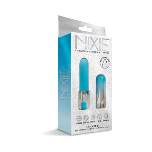 Nixie Smooch Rechargeable Lipstick Vibrator Blue Ombre - Image 5