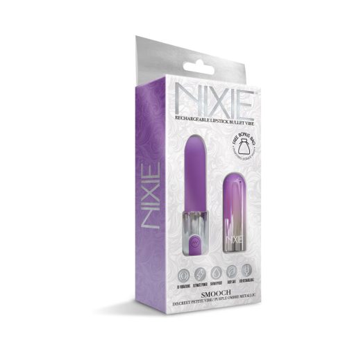 Nixie Smooch Rechargeable Lipstick Vibrator Purple Ombre - Image 5