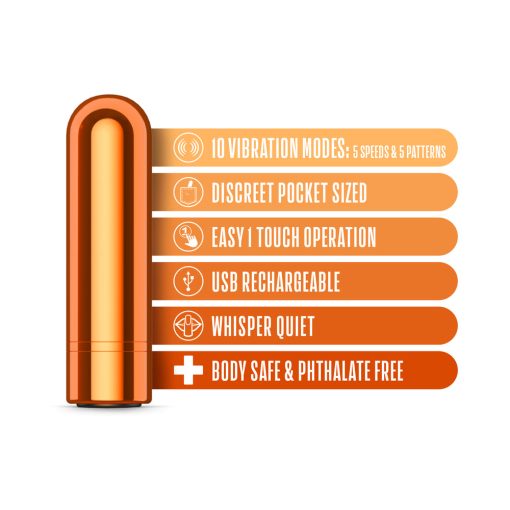 Kool Vibes Rechargeable Mini Bullet Tangerine - Image 5