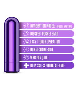 Kool Vibes Rechargeable Mini Bullet Grape 10 Kool Vibes Rechargeable Mini Bullet Grape