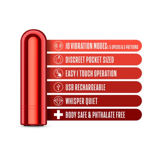Kool Vibes Rechargeable Mini Bullet Cherry - Image 5