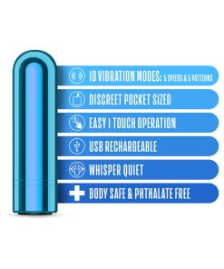 Kool Vibes Rechargeable Mini Bullet Blueberry