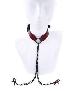 Sportsheets Saffron Collar With Nipple Clamps