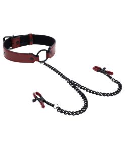 Sportsheets Saffron Collar With Nipple Clamps