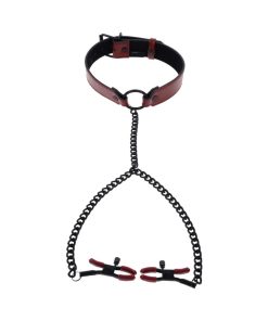 Sportsheets Saffron Collar With Nipple Clamps