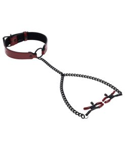 Sportsheets Saffron Collar With Nipple Clamps