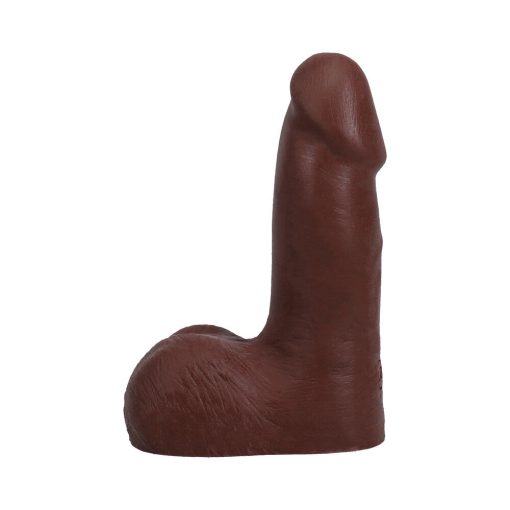 The Realistic Cock 5 In. Ultraskyn Vac-U-Lock Dildo With Balls Chocolate - Image 4
