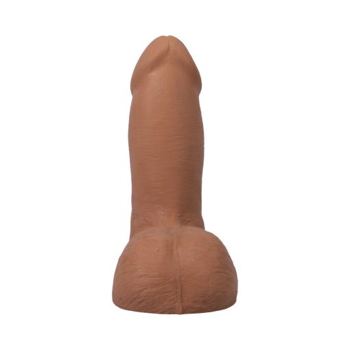 The Realistic Cock 5 In. Ultraskyn Vac-U-Lock Dildo With Balls Caramel - Image 3