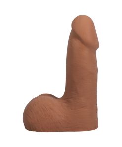 The Realistic Cock 5 In. Ultraskyn Vac-U-Lock Dildo With Balls Caramel