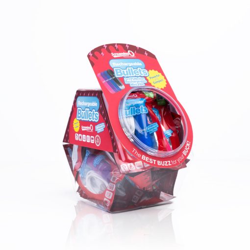 Screaming O Rechargeable Bullets In Candy Bowl 24Pcs Assorted