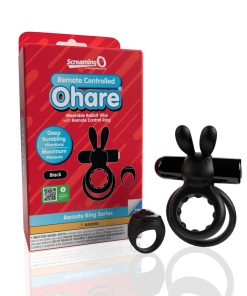 Screaming O Remote Controlled Ohare Vibrating Ring Black