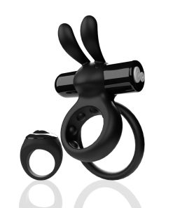 Screaming O Remote Controlled Ohare Vibrating Ring Black