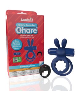 Screaming O Remote Controlled Ohare Vibrating Ring Blue