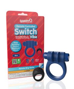 Screaming O Remote Controlled Switch Vibrating Ring Blue