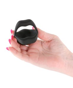 Techno Strobe App-Controlled Vibrating Cock Ring Black