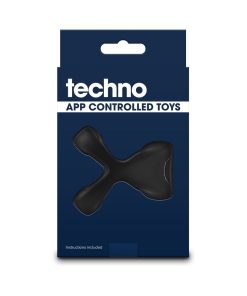 Techno Strobe App-Controlled Vibrating Cock Ring Black