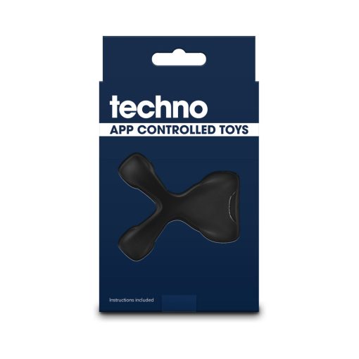 Techno Strobe App-Controlled Vibrating Cock Ring Black - Image 4