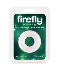 Firefly Bubble Ring Medium Glow-In-The-Dark Cock Ring White