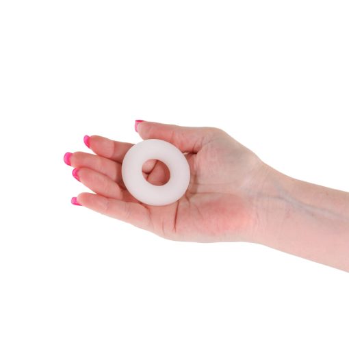 Firefly Bubble Ring Medium Glow-In-The-Dark Cock Ring White - Image 3