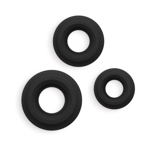 Renegade Fireman Rings 3-Piece Cock Ring Kit Black - Image 2