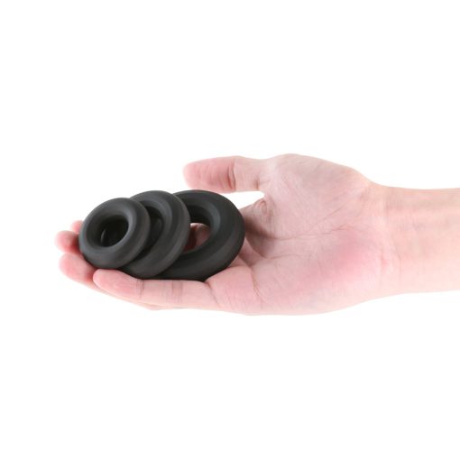 Renegade Fireman Rings 3-Piece Cock Ring Kit Black - Image 3