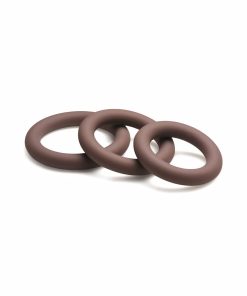 Jock Silicone Cock Ring 3-Piece Set Dark