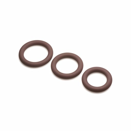 Jock Silicone Cock Ring 3-Piece Set Dark - Image 3