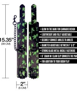 Stoner Vibes Chronic Collection Glow In The Dark Wrist Cuffs