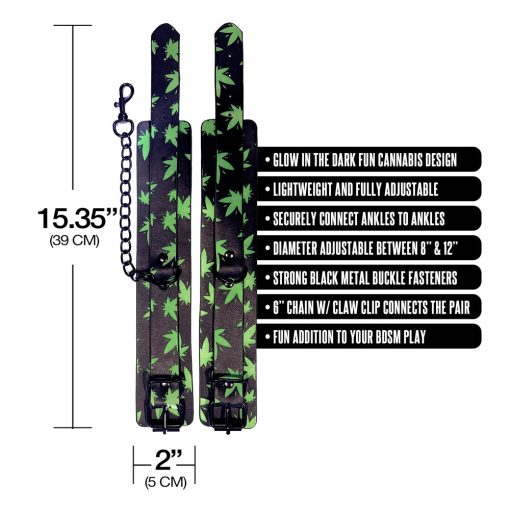 Stoner Vibes Chronic Collection Glow In The Dark Ankle Cuffs - Image 4