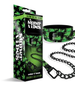 Stoner Vibes Chronic Collection Glow In The Dark Collar And Leash