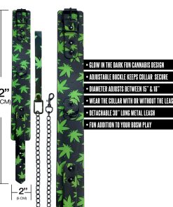 Stoner Vibes Chronic Collection Glow In The Dark Collar And Leash
